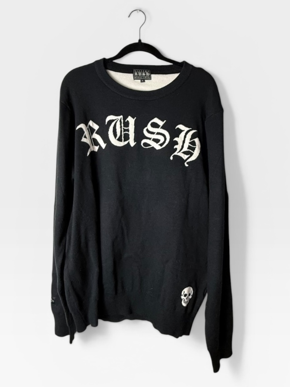 Rush Kings Black Skull Sweater Size XL (K)